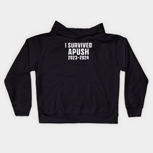 Trending I survived apush 2023-2024 Shirt, funny students teachers Kids Hoodie